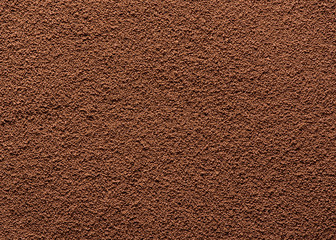 Instant coffee texture background. Top view.