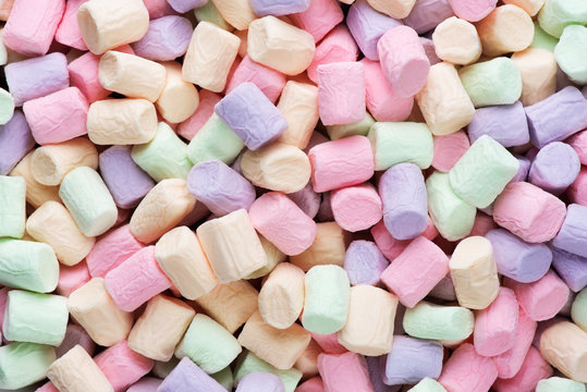 Lot of little marshmallows background