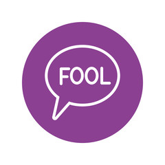 expression bubble with fool word line style