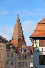 Fototapeta premium Medieval houses in Selestat, France 