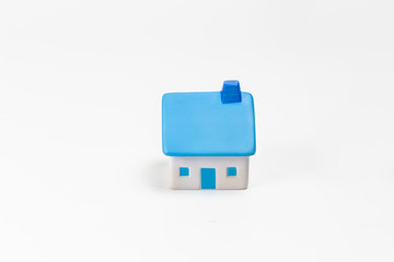 house model over white background, Property investment and house mortgage financial concept
