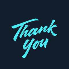 'Thank you' hand lettering design