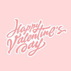 Happy Valentine's Day handmade lettering