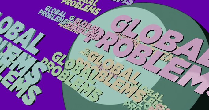 Global, Wirtschaft, Krise, Schrift bewegt sich dynamisch