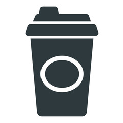 coffee black icon on white background