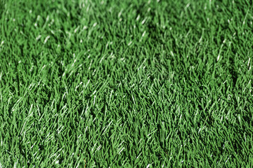 Artificial grass made of green plastic