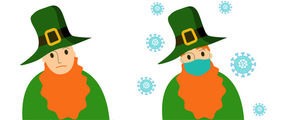 Cancel holiday St. Patrick's Day. Quarantine coronavirus 2019-nCoV.