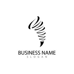 Tornado logo and storm icon  vector illustration design