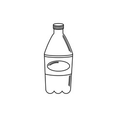 drinks plastic bottle soda refreshment line style icon