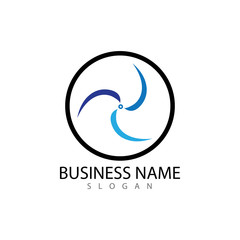 Tornado logo and storm icon  vector illustration design