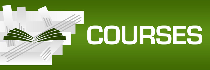 Courses Green Background White Stroked Stripes 