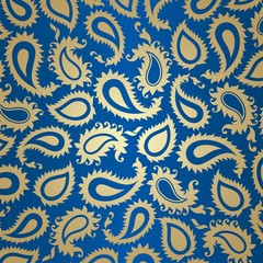 traditional paisley floral pattern , textile , Rajasthan, India	