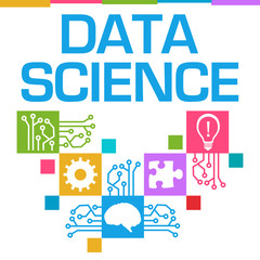 Data Science Colorful Squares Symbols Circuit Elements 