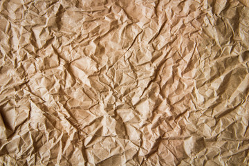 Beige abstract background, crumpled antique paper texture.