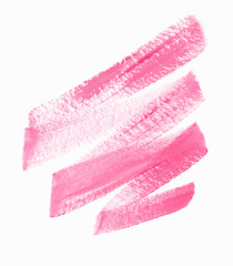 Dry marker zigzag isolated on white background. Beautiful lipstick trace. Vector.