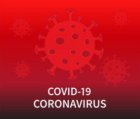 The coronavirus COVID-19 outbreak has spread from China. Coronavirus cell. Vector illustration