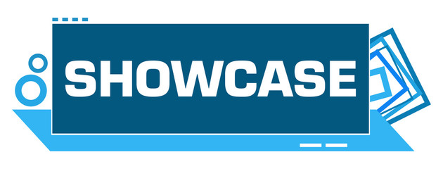 Showcase Blue Borders Squares Right Horizontal 