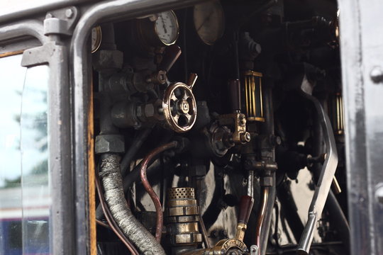 Steam train pipes