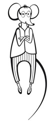 character mouse in a suit and glasses