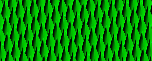 Bright green geometric pattern. Volume curved lines symmetrical background	