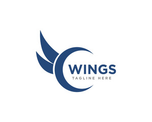 Wings Logo Icon Design Vector