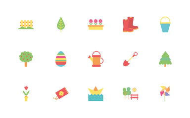 bundle of spring set icons