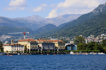 Lugano / Switzerland - June 01, 2019: Lugano lake view, Lugano, Switzerland, Europe