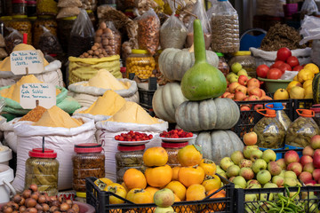 fruits and vegetables at the market