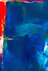 Close up oil paint abstract background. Art textured brushstrokes in macro. Part of painting. Old style artwork. Dirty watercolor texture. Modern pattern. Chaotic splashes. Multi-colors design.