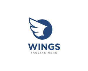 Wings Logo Icon Design Vector