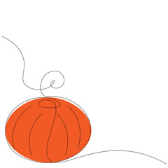 Pumpkin on white background vector illustration