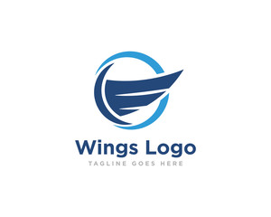 Wings Logo Icon Design Vector