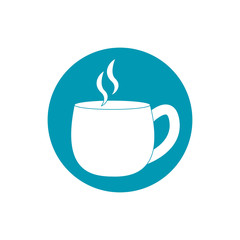 drinks hot coffee cup aroma beverage blue block style icon