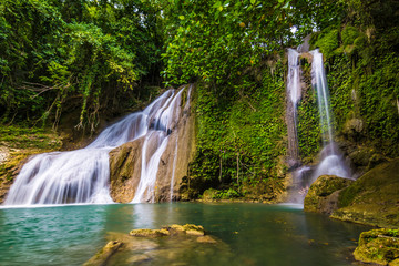 Dimiao Twin Falls (Pahangog Falls) in Bohol, Philippines