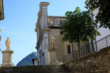 Lugano / Switzerland - June 01, 2019: San Lorenzo Church, Lugano, Switzerland, Europe