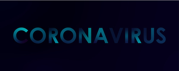 Coronavirus text effect background banner