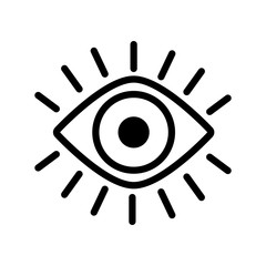 eye human organ line style icon
