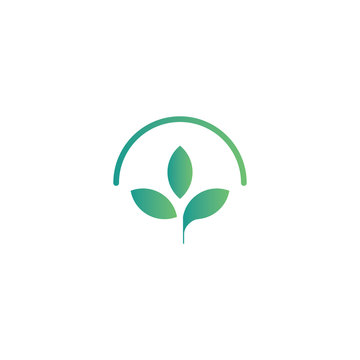 Environmental green Nature Logo Design Template.
