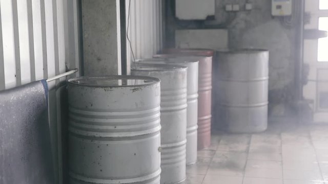 Barrels Stands On Storage.