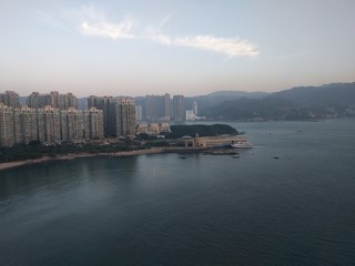 Naklejka premium crossing the Hongkong