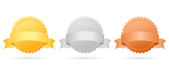 Award medal set with ribbon