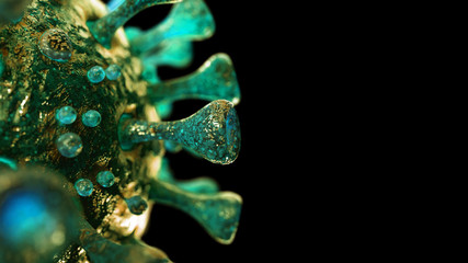 Coronavirus SARS - COVID - 3D close up medical render