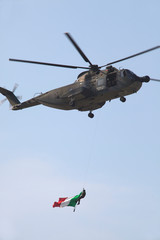 Fototapeta premium Cameri (NO), Italy - October 04, 2009: Military airbase Cameri, the Italian acrobatic team 
