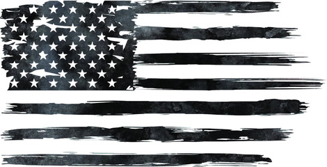 USA Flag, watercolor flag - Distressed american flag, usa flags. EPS 10, Clip art,	Only commercial  use