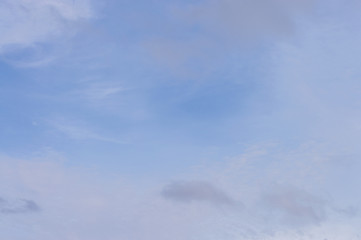 blue sky with gray clouds