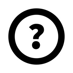 Question mark sign icon, vector illustration. Flat design style . FAQ button. Asking questions. Ask for help. Question mark stamp. Need information. Query.