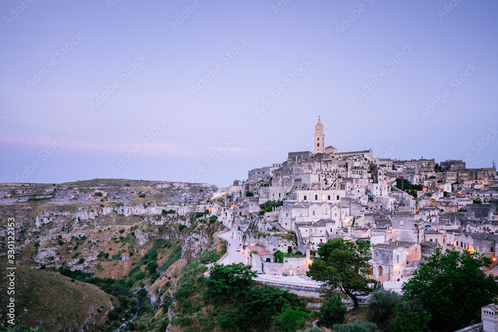 Canvas Prints sunset at sassi di matera, basilicata, italy