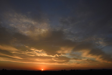Fototapeta na wymiar Sonnenaufgang in der Oberlausitz 
