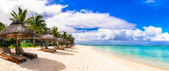Meilleure destination de plage tropicale - île paradisiaque Maurice, plage du Morne