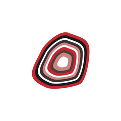 Aboriginal art dots painting icon logo design vector template